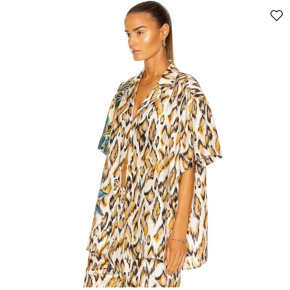 NEW Tell Your Friends SILK tiger jungle safari Hawaiian shirt blouse top Tristan - Picture 7 of 16